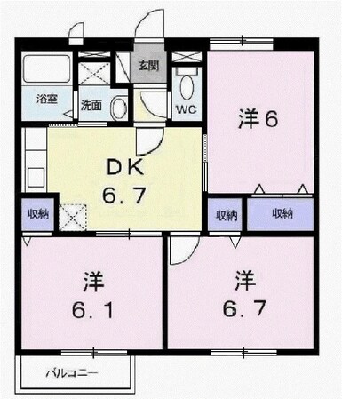 シャルマンホームＢの物件間取画像